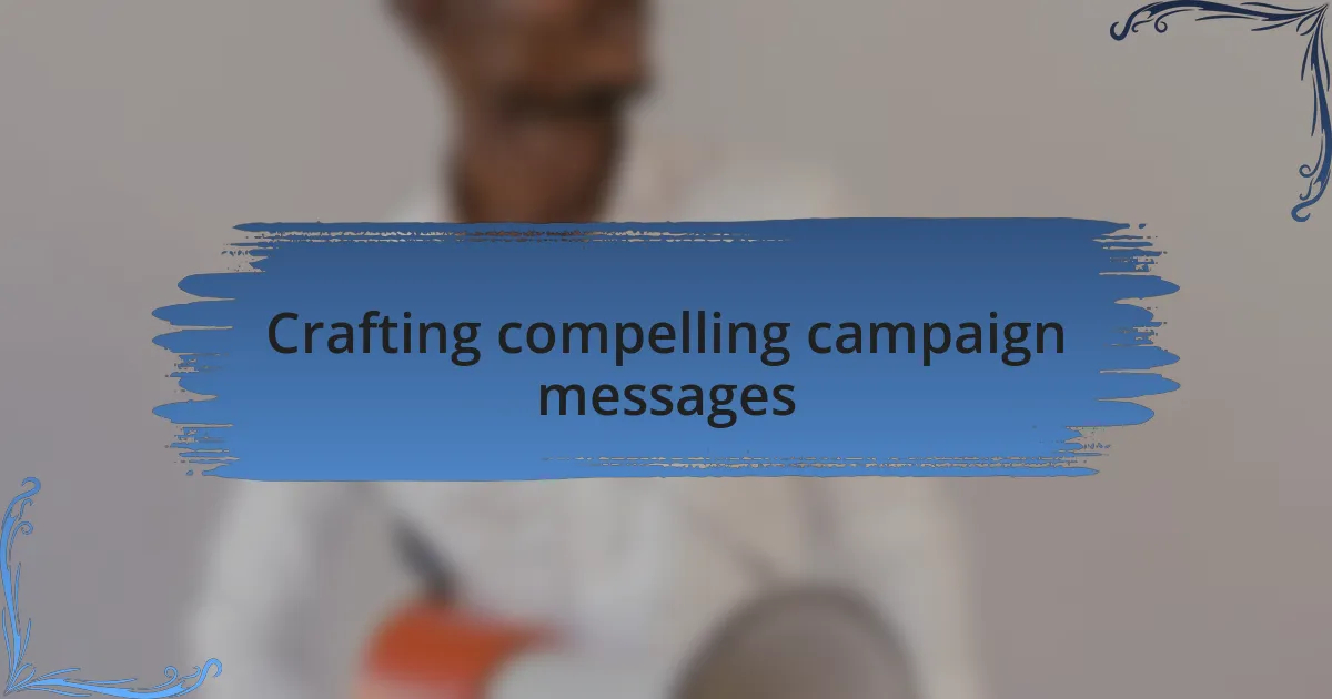 Crafting compelling campaign messages