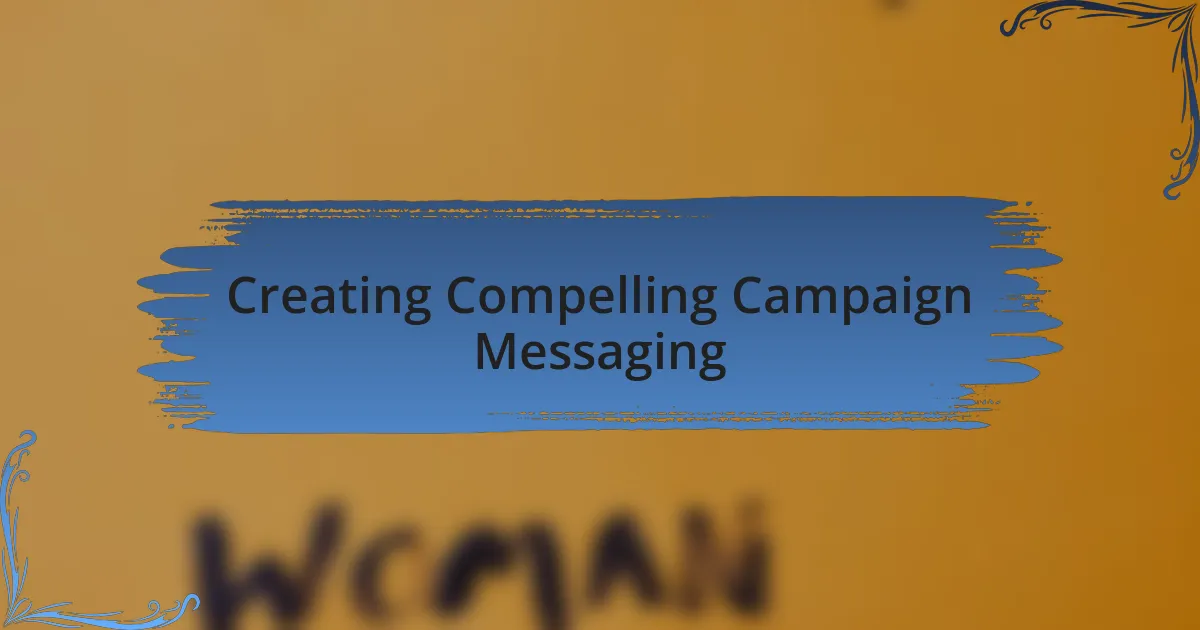 Creating Compelling Campaign Messaging
