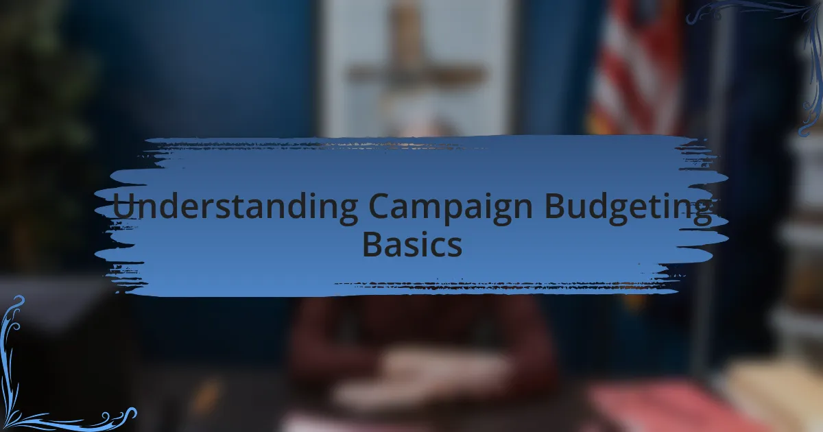 Understanding Campaign Budgeting Basics