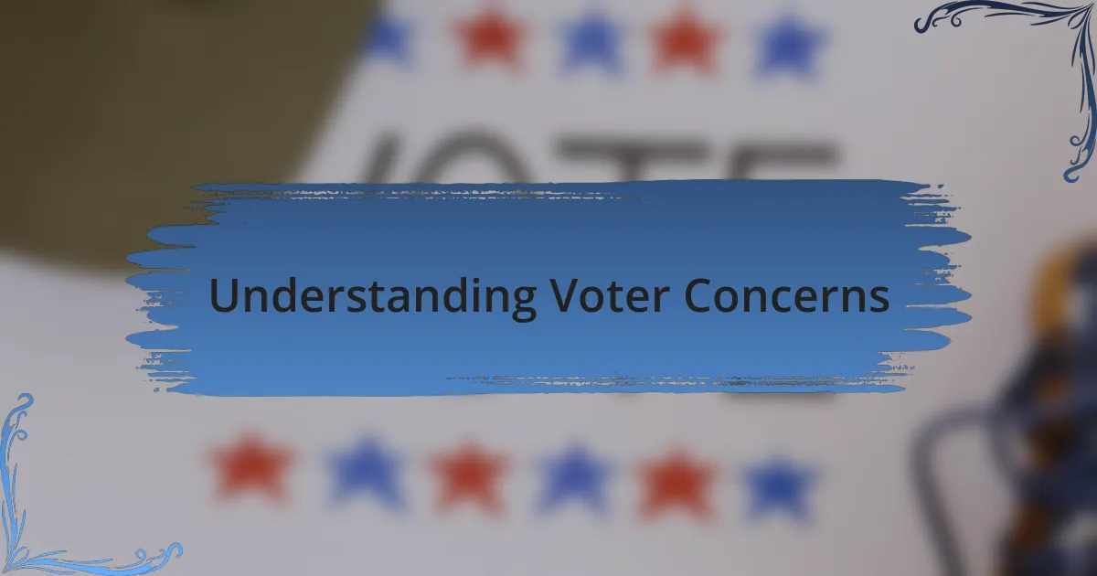 Understanding Voter Concerns