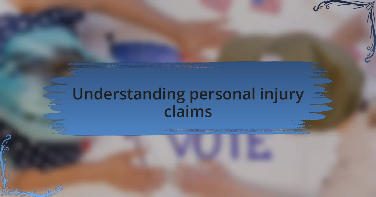 Understanding personal injury claims